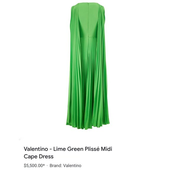 Valentino Garavani Runway pleated caped gown Size 38IT, S/XS US NEW - Picture 14 of 16